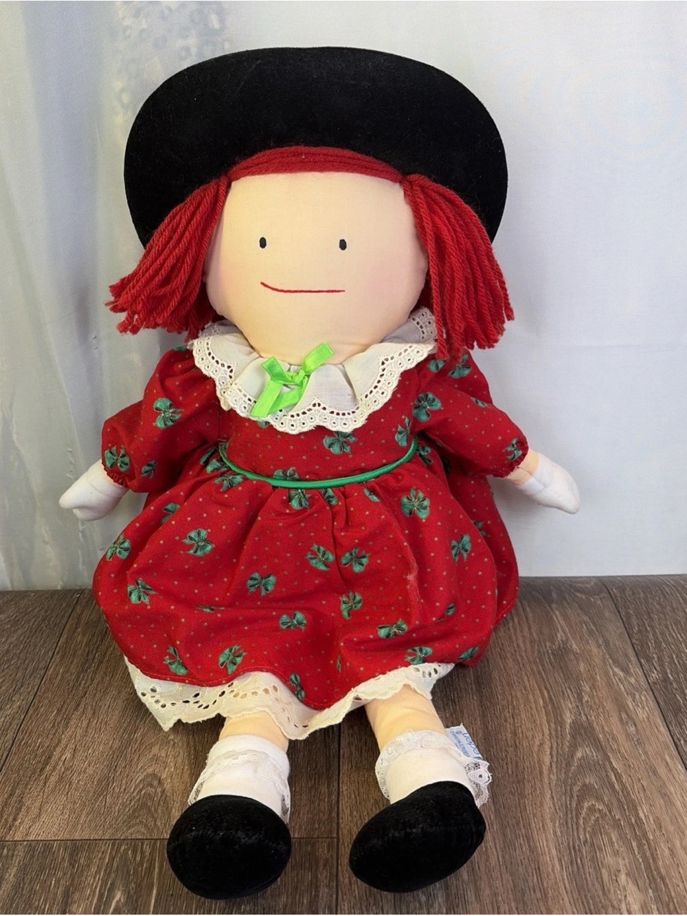 Vintage 1990 Madeline Plush 20" Doll Red Dress Black Hat by Eden Bemelman